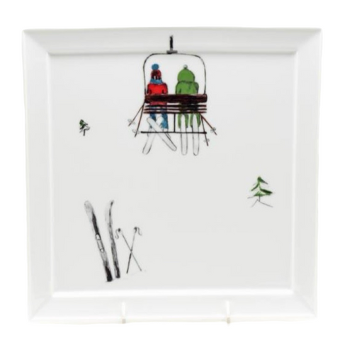 PLAT CARRE 26CM TELESIEGE