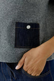 CHANDAIL POCHE DENIM