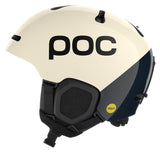 Fornix BC MIPS helmet in cream and navy, designed for backcountry safety and comfort during outdoor adventures.