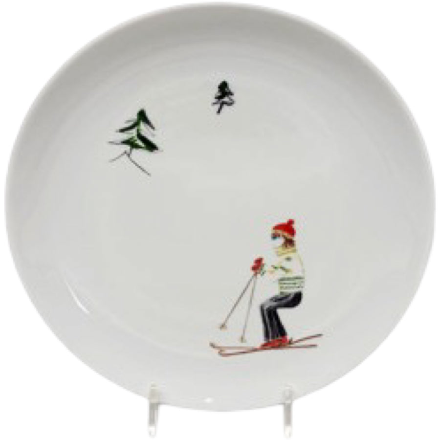 ASSIETE 19 CM SKIEUR VINTAGE