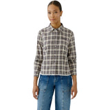 CHEMISE CARREAU BORDURE DENTELLE