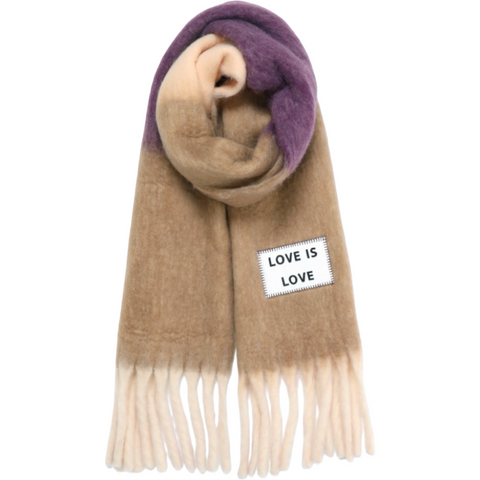 FOULARD LOVE IS LOVE TAN MULTI