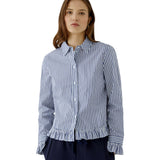 CHEMISE RAYÉ  A VOLANT