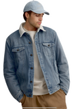 MANTEAU JEANS COL SHERPA