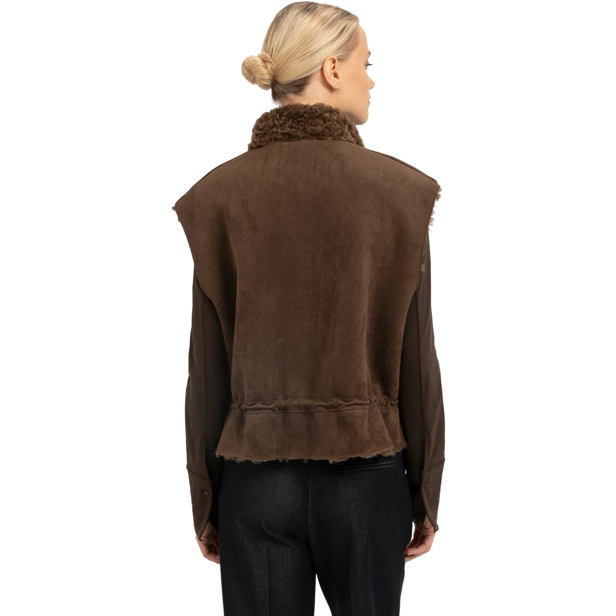 VESTE FAUX SHEARLING AVEC CORDON