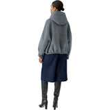 MANTEAU CAPUCHON MELANGE LAINE