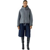 MANTEAU CAPUCHON MELANGE LAINE