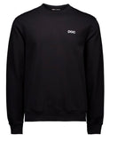 POC crew neck sweatshirt in black, featuring the tonal POC logo on the chest for a sleek, modern look.