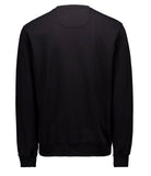 Back view of black POC CREW sweatshirt, designed for comfort and durability, featuring high-quality fabric.