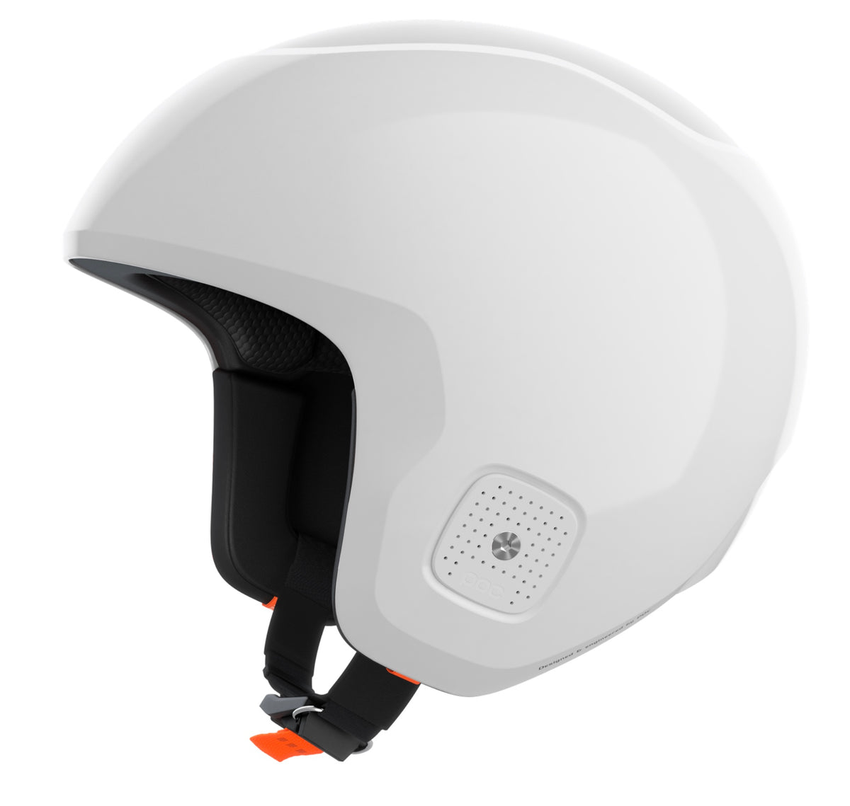 Skull Dura X MIPS helmet in white, featuring Race Lock adjustment for optimal fit and comfort during high-speed competitions.